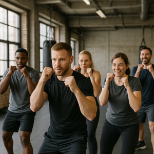 Corporate group boxing session in Long Eaton